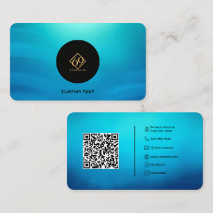 Moderne QR-Code-Visitenkarte mit Logo Visitenkarte