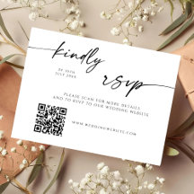 Moderne QR-Code-Website-RSVP-Karte