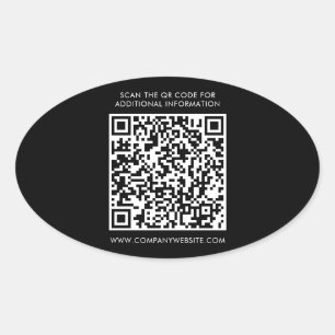 Moderne QR-Code Werbe- und Geschäftmarketingmaßnah Ovaler Aufkleber