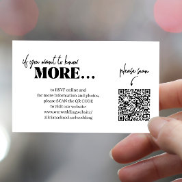 Moderne QR-Codedetails online uAwg Website Hochzei Begleitkarte