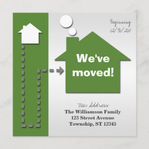 Moderne quadratische mutige grüne bewegliche ankündigung