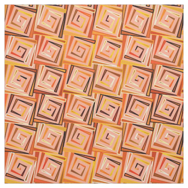 Moderne quadratische Spiralen der Mitte des Stoff (Muster)