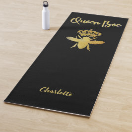 Moderne QUEEN BEE Gold & Black für Frauen anpassen Yogamatte