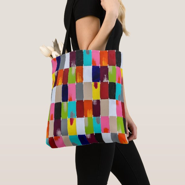 Moderne Quilt Tote Tasche (Von Nahem)