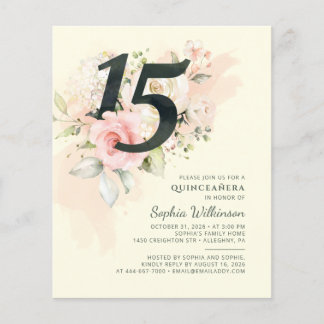 Moderne Quinceanera 15. Geburtstag Blumenladen