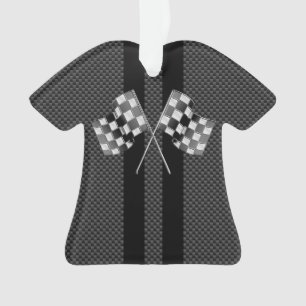 Moderne Racing Flags Streifen im Carbon Fibre Stil Ornament
