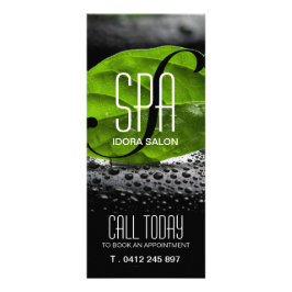 Moderne Rackkarte für Wellness-Center Werbekarte