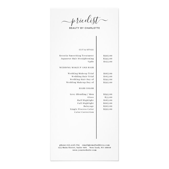 Moderne Rackkarte Werbekarte (Vorne)