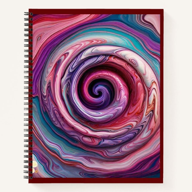 "Moderne Radiant Spiral Art" Notizbuch (Vorderseite)