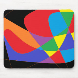 Moderne Rainbow-farbene Kunst Mousepad