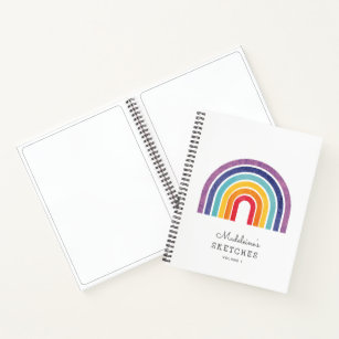 Moderne Rainbow-Kids-Skizzen für benutzerdefiniert Notizbuch