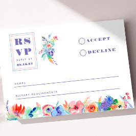 Moderne Rainbow LGBTQ Wedding RSVP Card Karte