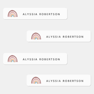 Moderne Rainbow Pastel Niedlich jeden Tag Etiketten