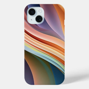 Moderne Rainbow Wave Abstrakt Art Case-Mate iPhone Hülle