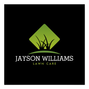 Moderne Rasenpflege/Landschaftsfotografie-Logo Sch Poster