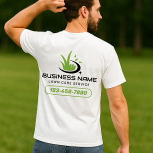 Moderne Rasenservice-Logo-Landschaftsbau-Service T-Shirt