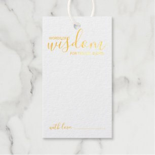 Moderne Ratschläge zur Hochzeit von Skripten und W Geschenkanhänger