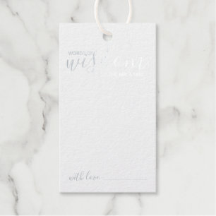 Moderne Ratschläge zur Hochzeit von Skripten und W Geschenkanhänger