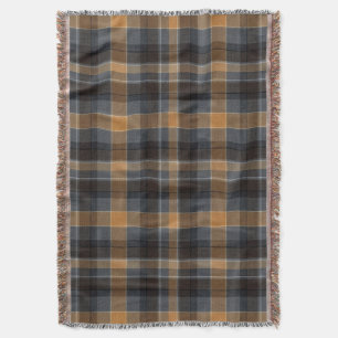 Moderne rauchige Bernstein-Tartan-Karo Decke
