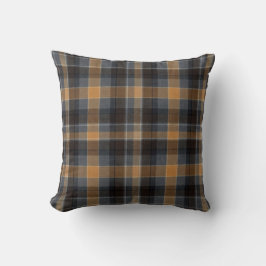 Moderne rauchige Bernstein-Tartan-Karo Kissen