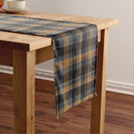 Moderne rauchige Bernstein-Tartan-Karo  Kurzer Tischläufer