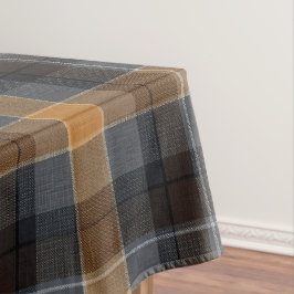 Moderne rauchige Bernstein-Tartan-Karo Tischdecke