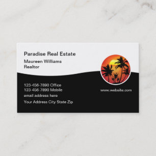 Moderne Real Anwesen Tropical Business Cards Visitenkarte