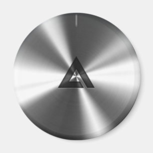 Moderne realistische Shiny Steel Textur Magnet