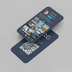 Moderne Realtor Monogram Instagram Real Anwesen Na Visitenkarte