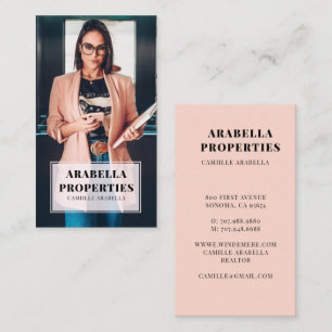 Moderne Realtor Real Anwesen Foto Business Card Visitenkarte