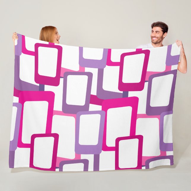 Moderne Rechtecke aus dem Mittelalter Fleecedecke (Beispiel)