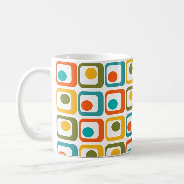 Moderne Rechtecke aus dem Mittelalter Kaffeetasse (Links)
