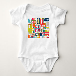 Moderne Rechtecke des Mitteljahrs Baby Strampler