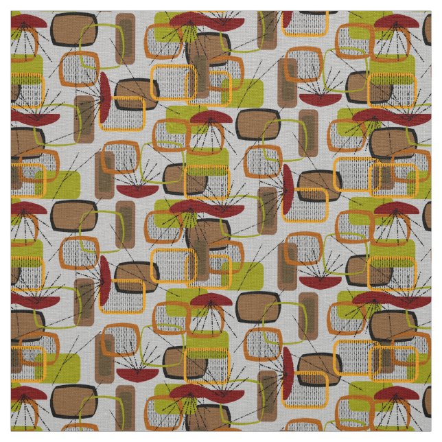Moderne Rechtecke - Design-Fabrik des Mittelalters Stoff (Muster)