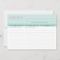 MODERNE RECIPE CARD niedlicher Veranstalter minima