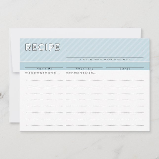 MODERNE RECIPE CARD niedlicher Veranstalter minima Dankeskarte (Vorderseite)