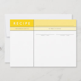 MODERNE RECIPE CARD organisatorischer Block minima Dankeskarte