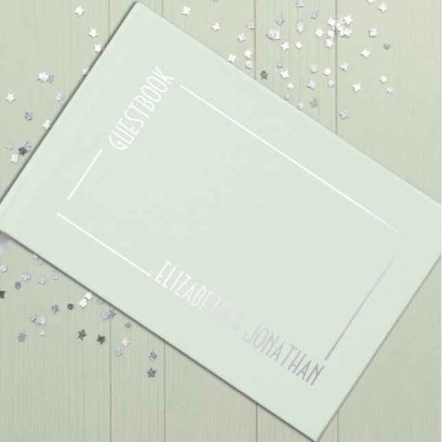 Moderne Rectangle Wedding Gästebuch (Von Creator hochgeladen)