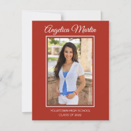 Moderne Red Abschluss 3 Foto Class 2022