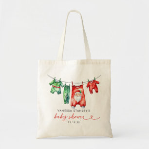 Moderne Red Holly Weihnachtsdusche Tragetasche