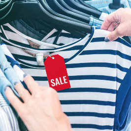 Moderne Red Sale Bekleidungsmarke Geschenkanhänger