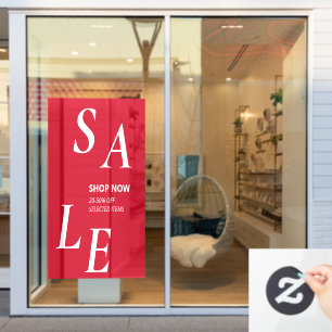 Moderne Red SALE Store Rabatt Business Promo Fensteraufkleber