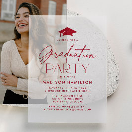 Moderne Red Script Graduation Party