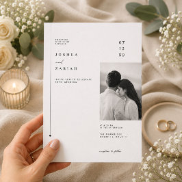 Moderne redaktionelle Foto-Hochzeitseinladung. Einladung