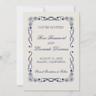 Moderne Redaktionelle Save-the-Date-Karte | Minima Einladung