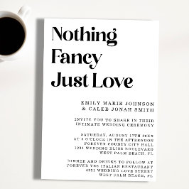 Moderne Redaktionsart Intimes Courthouse Wedding Einladung