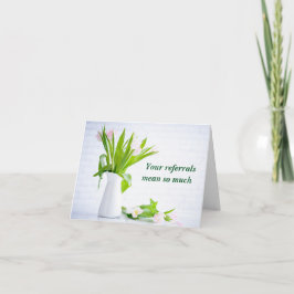 Moderne Referenzen Vielen Dank Blume Business Karte