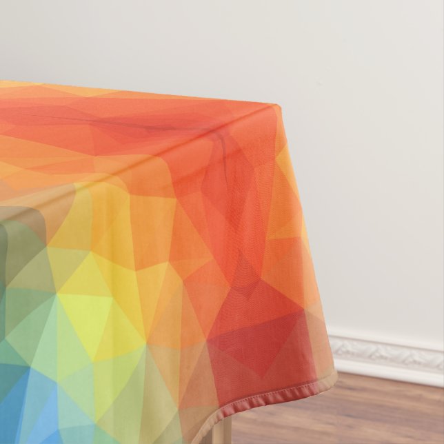 Moderne Regenbogen-Geometrieform Tischdecke (Beispiel)