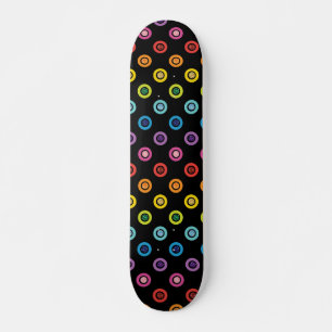 Moderne Regenbogen-Glitter-Punkt-Schimmer-Muster Skateboard