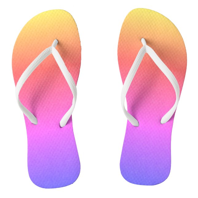 Moderne Regenbogen-Leinen Flip Flops (Fußbett)